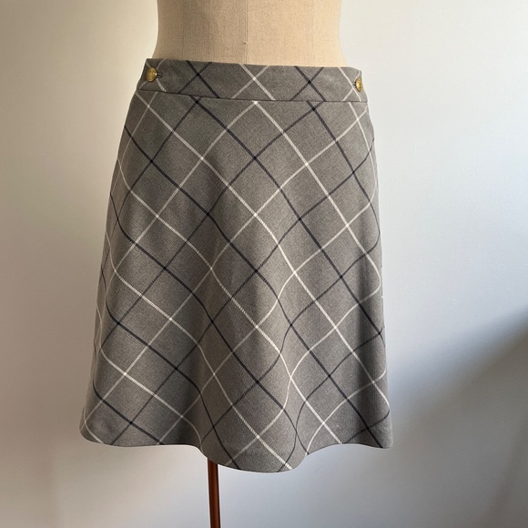 Tommy Hilfiger - Grey Short Checkered Skirt - Picture 1 of 8